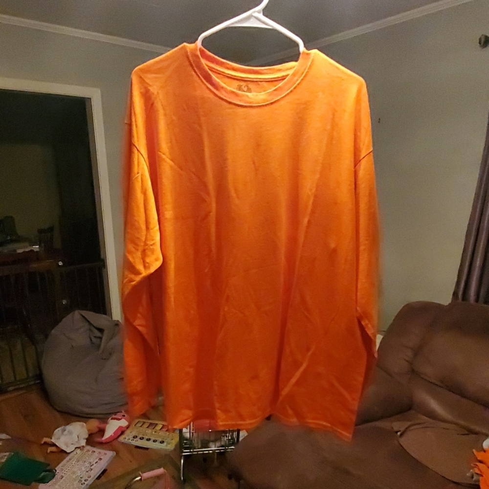 Safety Orange Long Sleeve Tee